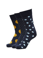 Selected Homme Pack of 3 Organic Cotton Socks Sky Captain