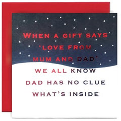 Susan O’Hanlon Dad Gift Christmas Card