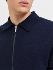 Selected Homme Belo Knit Zip Cardigan- Sky Captain