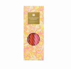 Talking Tables - Deluxe Dinner Boho Spiral Candles - 4 Pack Orange & Pink