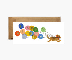 Rifle Paper Dog Balloon Birthday Card