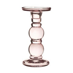Sass and Belle Elouise Glass Candle Holder Pink