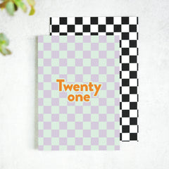 Paper Plane Designs - Checkerboard Twenty One Card