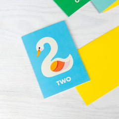 Age 2 - Swan Birthday Card