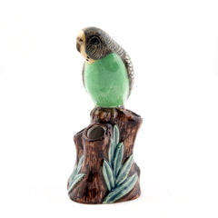 Quail Ceramics Budgerigar Green Bud Vase