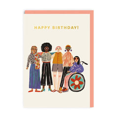 Ohh Deer Group Of Friends Birthday Card