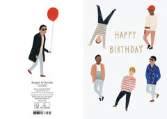 Roger La Borde Happy Birthday Men Party Card