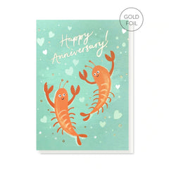 Stormy Knight Lobster Anniversary Card