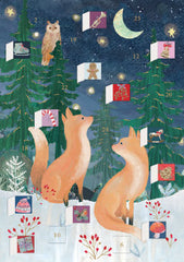 Roger La Borde Christmas Advent Card - Foxes