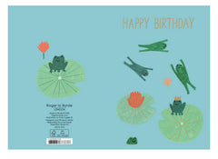 Roger La Borde Frog Happy Birthday Card