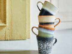 HKliving 70's Ceramics Americano Mugs Galileo - Set of 4