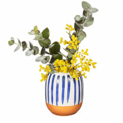 Sass & Belle Paros Blue Stripe Vase Small