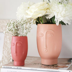 Sass & Belle Large Face Vase Matte Pink