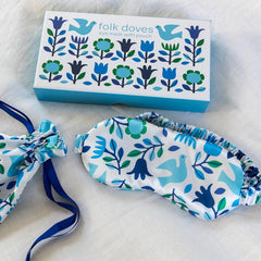 Rex London Folk Doves Eye Mask With Pouch