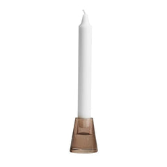 OYOY Living Nordic Glass Candle Holder Cone - Grey