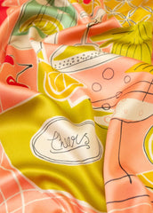 Powder Design - Satin Square Scarf Cocktails Candy