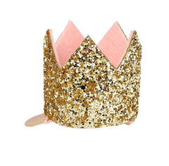 Meri Meri Golden Glitter Crown Hair Clip