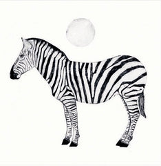 Canns Down Press - Zebra Greeting Card by Beatrice Forshall