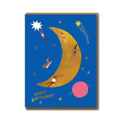 Moon Landing Birthday Card - 1973