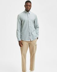 Selected Homme - Linen Blend Shirt - Desert Sage