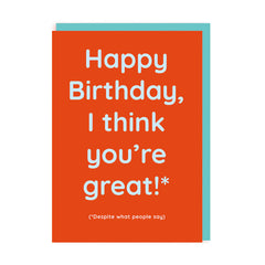 Ohh Deer -Think You’re Great Birthday Greeting Card