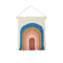 OYOY Mini Follow The Rainbow Mini Wall Rug - Blue