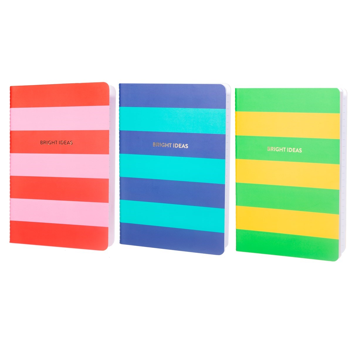 Sass & Belle Bright Ideas Striped Notebooks – Bunka