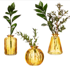Sass & Belle Yellow Bud Vases - Set of 3