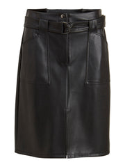 Vila Vipen Coated Skirt - Black