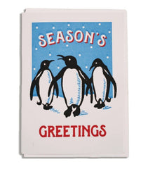 Archivist Christmas Season’s Greetings Penguin Letterpress Card