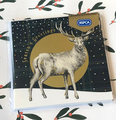 RSPCA seasons greetings reindeer card pack