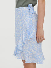 Vero Moda Henna Wrap Short Skirt - Blue Bell