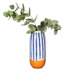 Sass & Belle Paros Blue Stripe Vase Tall