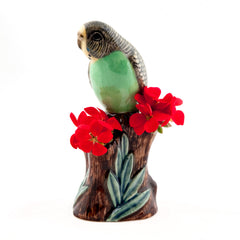 Quail Ceramics Budgerigar Green Bud Vase