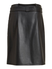 Vila Vipen Coated Skirt - Black