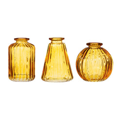 Sass & Belle Yellow Bud Vases - Set of 3