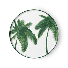 HKliving Bold & Basic Ceramics Porcelain Dinner Plate - Palms Green