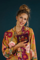 Powder Design - Vintage Floral Velvet Mini Pouch