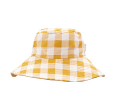 Rockahula Kids Retro Check Sun Hat Ochre 3-6 Years