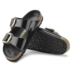 Birkenstock Arizona Big Buckle Narrow Fit Patent Black High Shine Sandals
