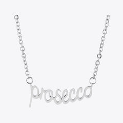 Prosecco Lettering Necklace - Silver
