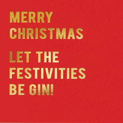 Redback Cards Merry Christmas, Let the Festivities Be Gin