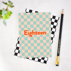 Paper Plane Designs - Checkerboard Eighteen Card