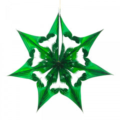 Acorn & Will Star With Spherical Centre Decoration - Green