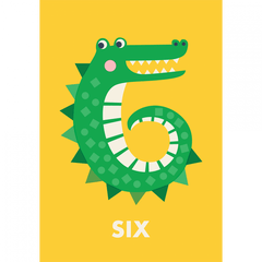 Age 6- Crocodile Birthday Card