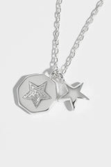 Estella Bartlett - Silver Plated Star Concave Necklace