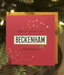 Christmas Card Beckenham The Posh Bit - Red