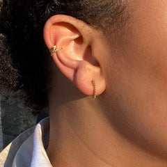 Lisa Angel - Gold Sterling Silver Sunbeam Hoop Earrings