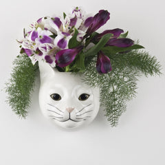 Quail Ceramics Daisy Cat Petit Wall Vase