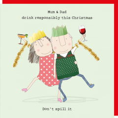 Rosie Made A Thing Christmas - Mum & Dad Spill Card